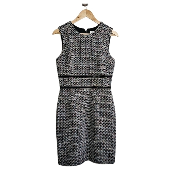 David Meister Dresses & Skirts - David Meister sheath tweed multicolor midi sleeveless dress size 10